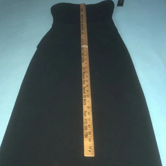 LULUS FOXY strapless maxi black non slip bodice front side high slit NEW size XS - Picture 11 of 12